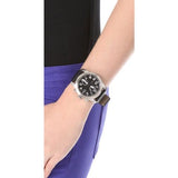 Marc Jacobs Larry Chronograph Black Dial Black Leather Strap Watch for Men - MBM5033