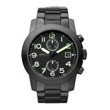 Marc Jacobs Larry Chronograph Black Dial Black Steel Strap Watch for Men - MBM5032