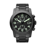 Marc Jacobs Larry Chronograph Black Dial Black Steel Strap Watch for Men - MBM5032