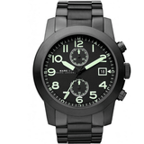 Marc Jacobs Larry Chronograph Black Dial Black Steel Strap Watch for Men - MBM5052
