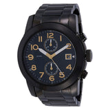 Marc Jacobs Larry Chronograph Black Dial Black Steel Strap Watch for Men - MBM8606