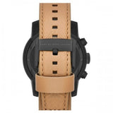 Marc Jacobs Larry Chronograph Black Dial Brown Leather Strap Watch for Men - MBM5053
