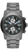 Marc Jacobs Larry Chronograph Black Dial Grey Steel Strap Watch for Men - MBM5051