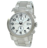 Marc Jacobs Larry Chronograph White Dial Silver Steel Strap Watch for Men - MBM5030