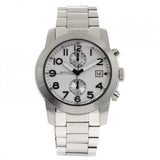 Marc Jacobs Larry Chronograph White Dial Silver Steel Strap Watch for Men - MBM5030