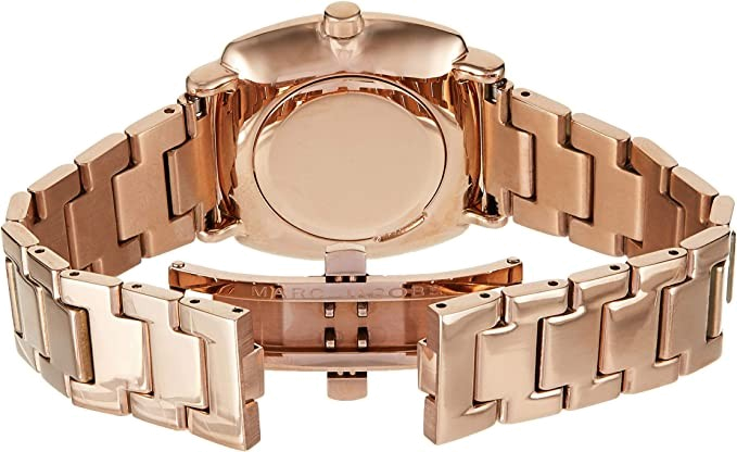 Marc Jacobs Mandy White Dial Rose Gold Steel Strap Watch for Women - MJ3574