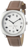 Marc Jacobs Mandy Silver Dial Brown Leather Strap Watch for Women - MJ1563