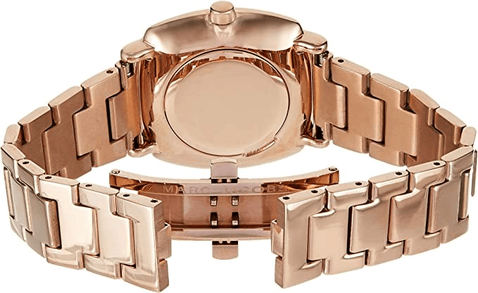 Marc Jacobs Mandy White Dial Rose Gold Steel Strap Watch for Women - MJ3574