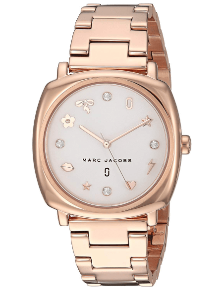 Marc Jacobs Mandy White Dial Rose Gold Steel Strap Watch for Women - MJ3574