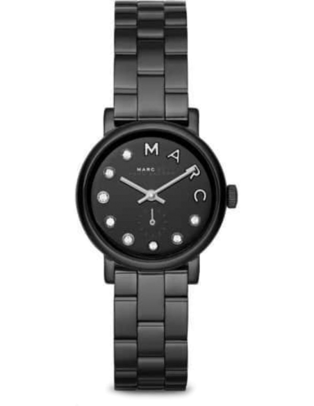 Marc Jacobs Marc Black Dial Black Steel Strap Watch for Women - MBM8673