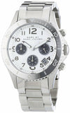 Marc Jacobs Marc Chronograph Silver Dial Silver Steel Strap Watch for Men - MBM3155