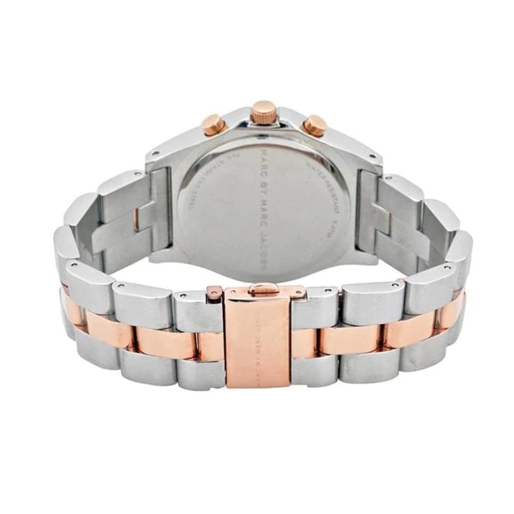 Marc Jacobs Marc Silver Dial Two Tone Steel Strap Watch for Women- MBM3170