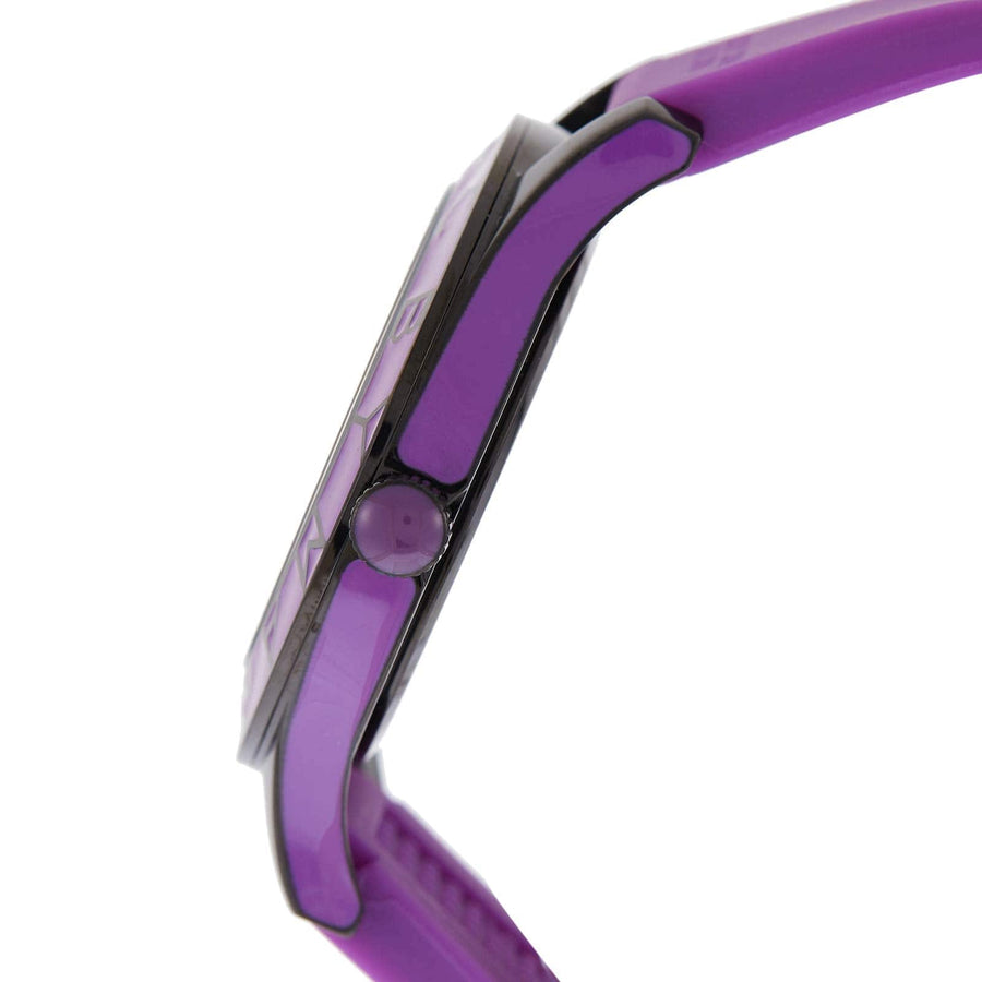 Marc Jacobs Marc White Dial Purple Silicone Strap Watch for Women - MBM5514