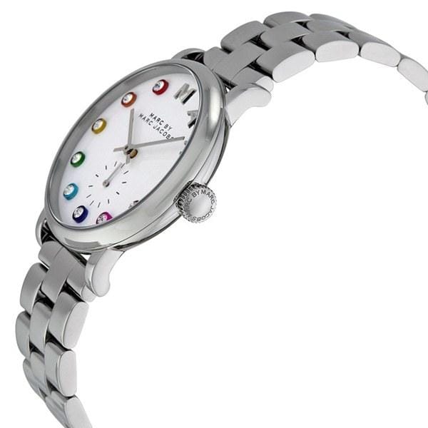 Marc Jacobs Marc White Dial Silver Steel Strap Watch for Women - MBM3420