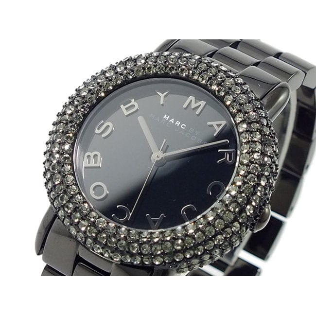 Marc Jacobs Marci Black Dial Black Steel Dial Strap Watch for Women - MBM3193