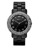 Marc Jacobs Marci Black Dial Black Steel Dial Strap Watch for Women - MBM3193