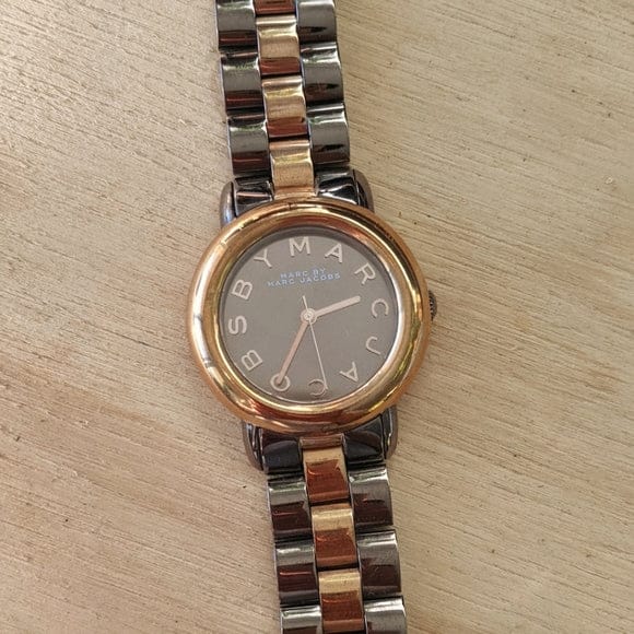 Marc Jacobs Marci Brown Dial Two Tone Steel Strap Watch for Women - MBM3171