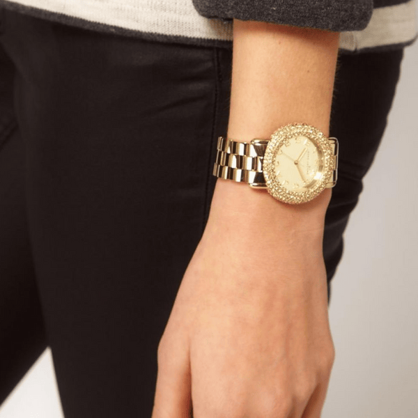 Marc Jacobs Marci Gold Dial Gold Steel Strap Watch for Women - MBM3191