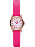 Marc Jacobs Henry White Dial Pink Leather Strap Watch for Women - MBM1237