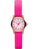 Marc Jacobs Henry White Dial Pink Leather Strap Watch for Women - MBM1237