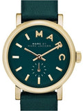 Marc Jacobs Baker Mini Green Dial Green Leather Strap Watch for Women - MBM1272