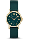 Marc Jacobs Baker Mini Green Dial Green Leather Strap Watch for Women - MBM1272