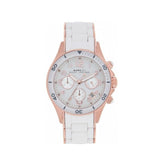 Marc Jacobs Rock Chronograph White Dial White Stainless Steel Strap Watch for Women - MBM2547