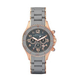 Marc Jacobs Rock Chronograph Grey Dial Grey Silicone Strap Watch for Women - MBM2550