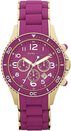 Marc Jacobs Rock Purple Dial Purple Stainless Steel Strap Watch for Women - MBM2576