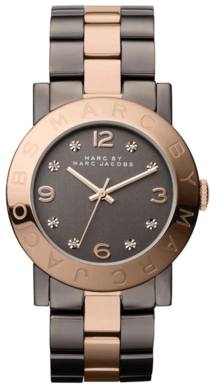 Marc Jacobs Amy Grey Dial Two Tone Steel Strap Watch for Women - MBM3195