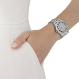 Marc Jacobs Henry Transparent Silver Dial Silver Stainless Steel Strap Watch for Women - MBM3205