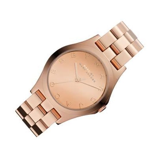 Marc Jacobs Henry Rose Gold Dial Rose Gold Steel Strap Watch for Women - MBM3212