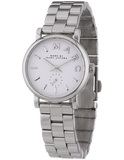 Marc Jacobs Baker White Dial Silver Steel Strap Watch for Women - MBM3246