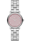 Marc Jacobs Baker Pink Dial Silver Stainless Steel Strap Watch for Women - MBM3283