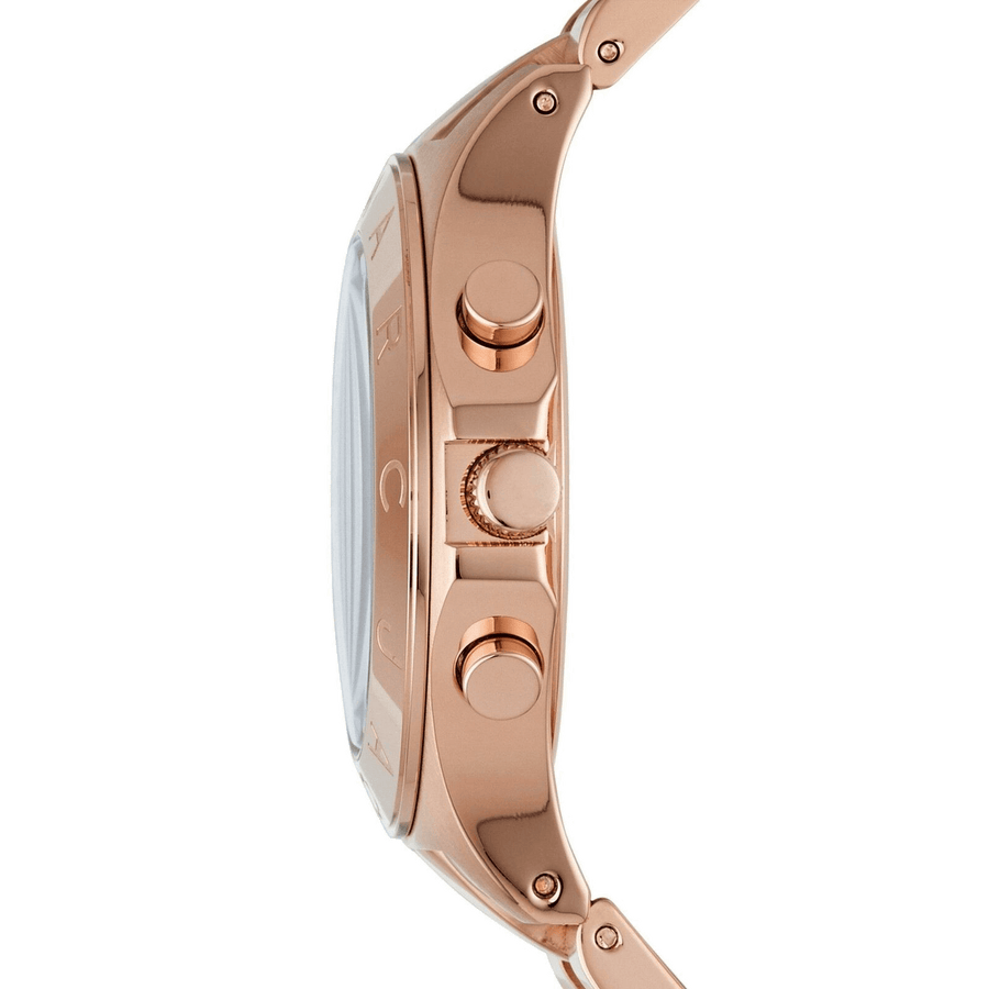 Marc Jacobs Blade Chronograph Brown Dial Rose Gold Steel Strap Watch for Women - MBM3308
