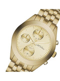 Marc Jacobs Peeker Chronograph Gold Dial Gold Stainless Steel Strap Watch for Women - MBM3393