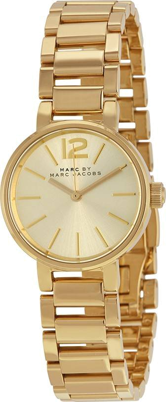 Marc Jacobs Peggy Gold Dial Gold Steel Strap Watch for Women - MBM3405
