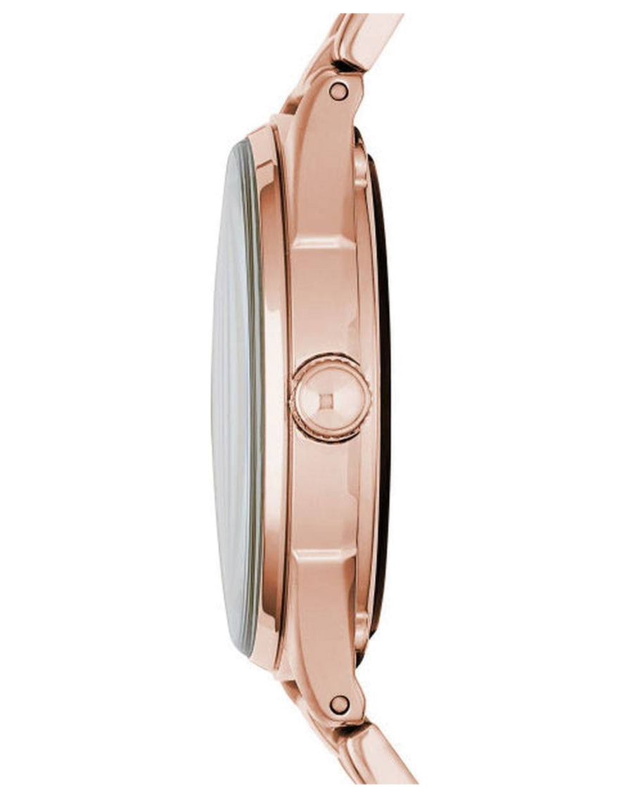 Marc Jacobs Tether Transparent Rose Gold Dial Rose Gold Steel Strap Watch for Women - MBM3414