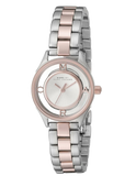 Marc Jacobs Tether White Transparent Dial Two Tone Stainless Steel Strap Watch - MBM3418