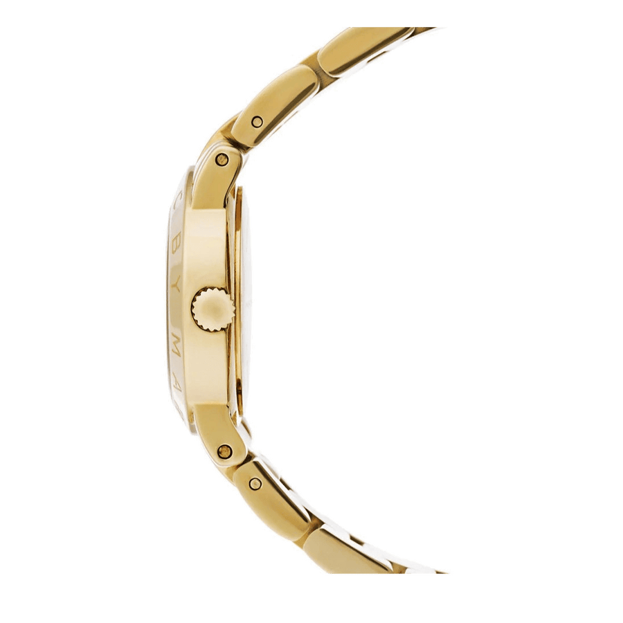 Marc Jacobs Mini Amy White Dial Gold Steel Strap Watch for Women - MBM3057