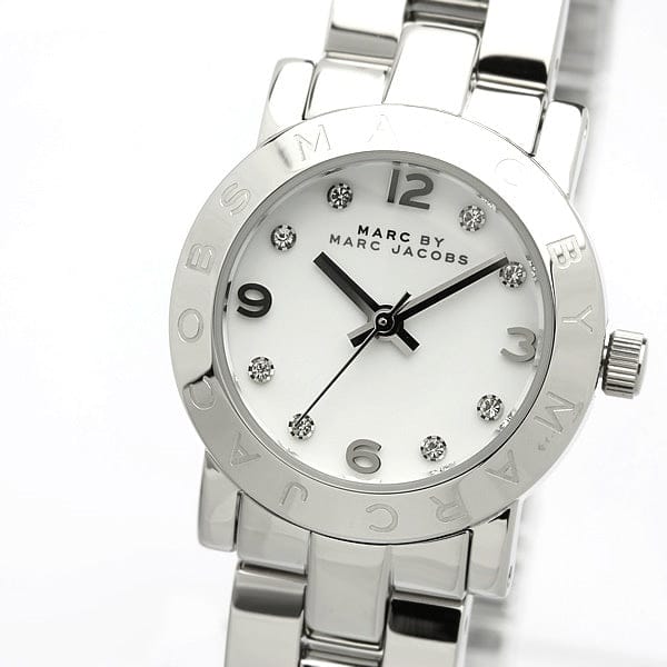 Marc Jacobs Mini Amy White Dial Silver Steel Strap Watch for Women - MBM3055