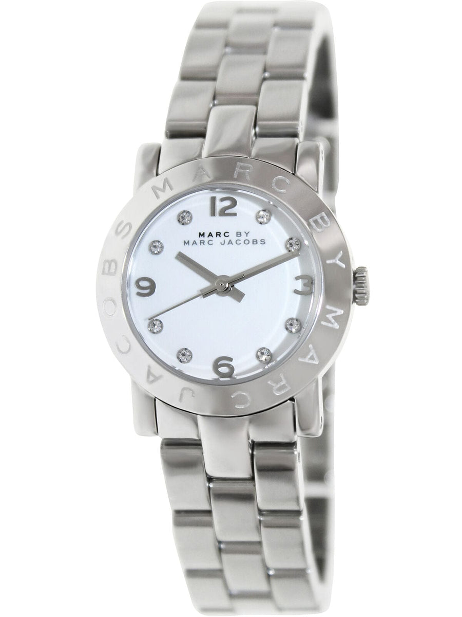Marc Jacobs Mini Amy White Dial Silver Steel Strap Watch for Women - MBM3055