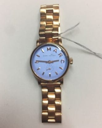 Marc Jacobs Mini Baker Blue Dial Rose Gold Steel Strap Watch for Women - MBM3285