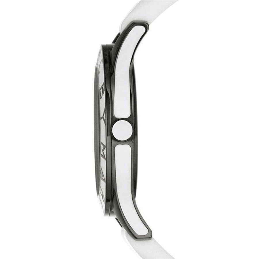 Marc Jacobs Miss Marc Flower White Dial White Silicone Strap Watch for Women - MBM5513