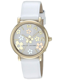 Marc Jacobs Roxy White Dial White Leather Strap Watch for Women - MJ1607