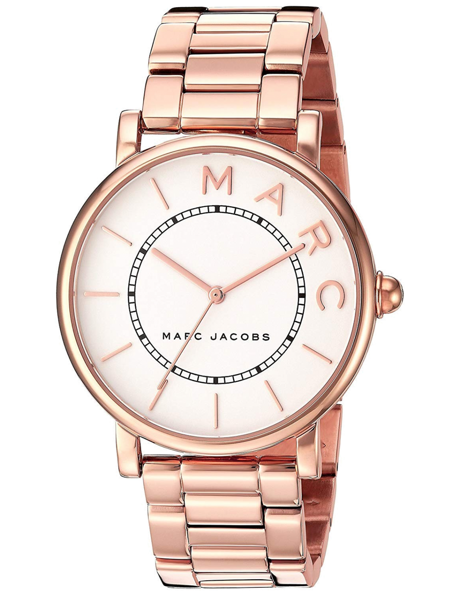 Marc Jacobs Roxy White Dial Rose Gold Steel Strap Watch for Women - MJ3523