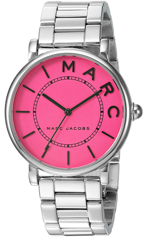 Marc Jacobs Roxy Pink Dial Silver Steel Strap Watch for Women - MJ3524