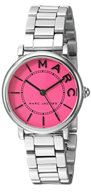 Marc Jacobs Roxy Fuchsia Dial Silver Steel Strap Watch for Women - MJ3528