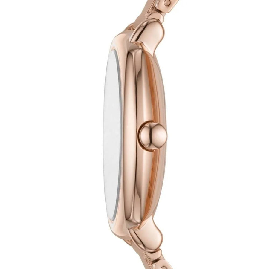 Marc Jacobs Mandy White Dial Rose Gold Steel Strap Watch for Women - MJ3574