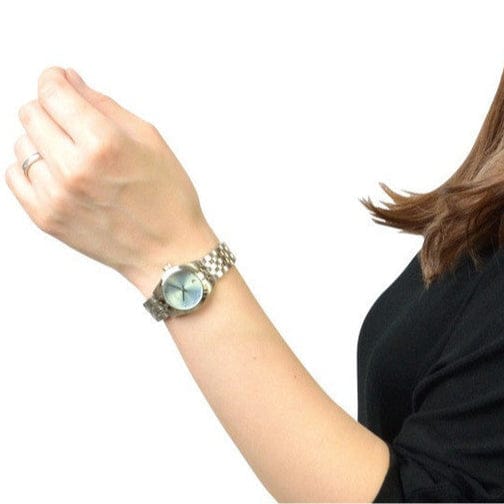 Marc Jacobs Peeker Blue Dial Silver Steel Strap Watch for Women - MBM3376
